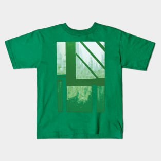 Green Summer Cityscape Kids T-Shirt